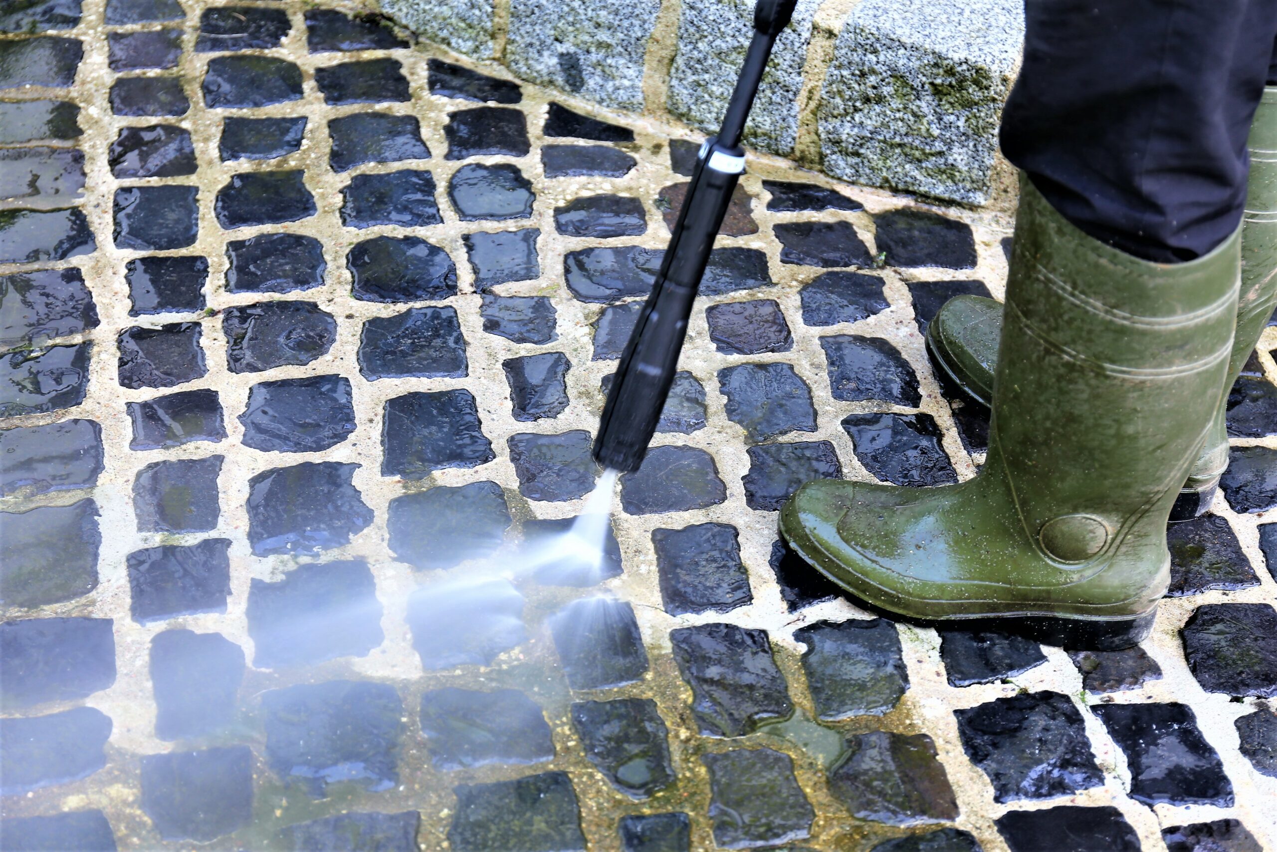 Power Washing Close Up